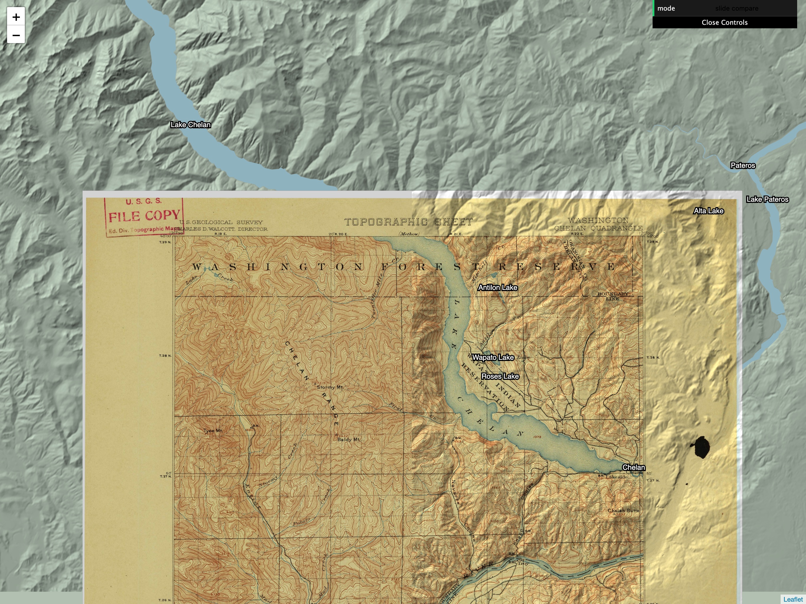 USGS historical map overlay