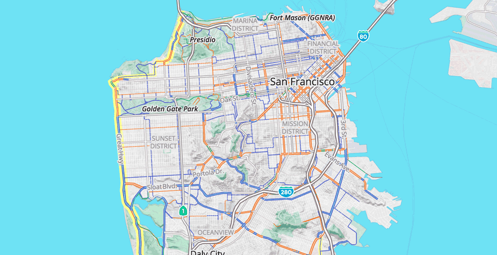 Bike Map Cities Comparison