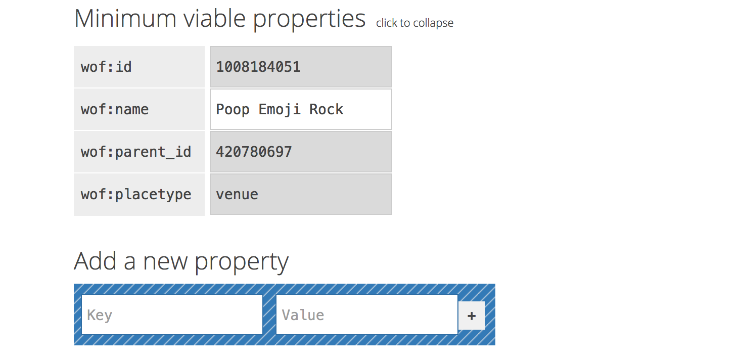 Minimum Viable Properties / Add a new property