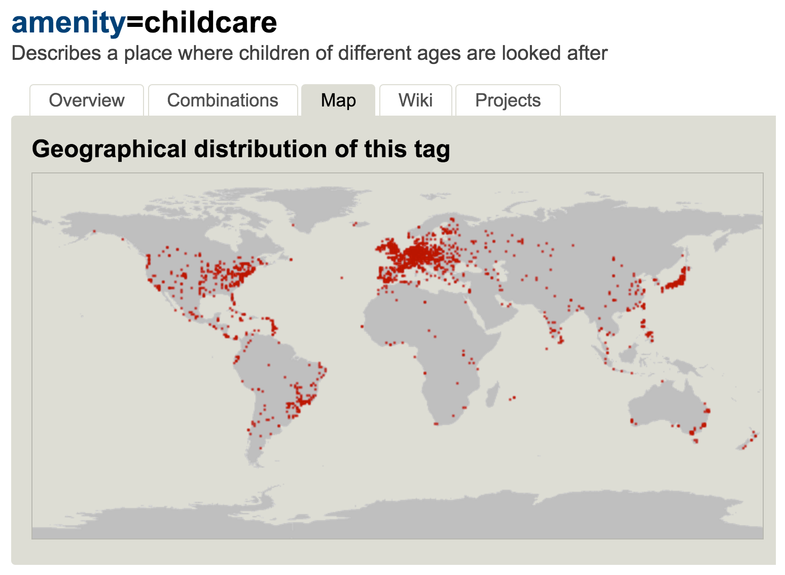 osm childcare map