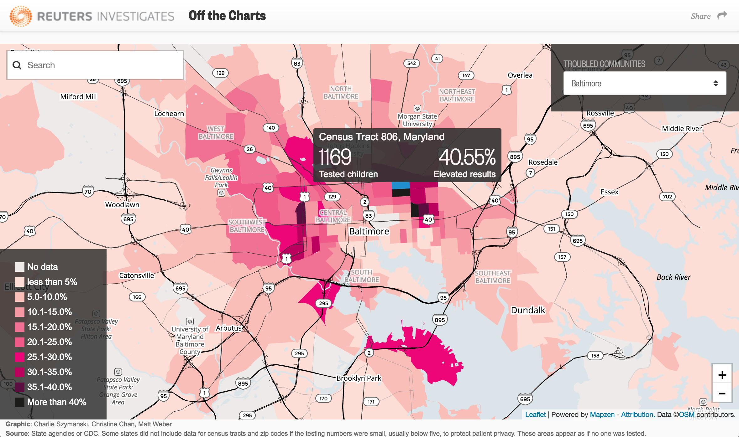 reuters lead map