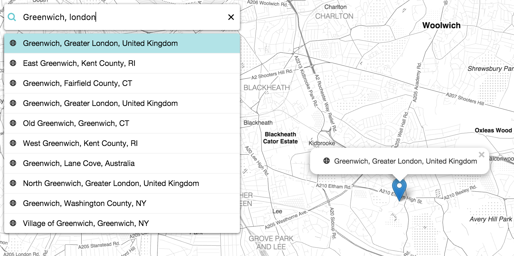 Searching for neighbourhoods in London