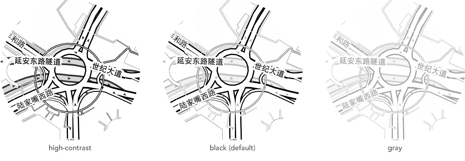 Mingzhu Roundabout in Pudong in black and white themes in Refill
