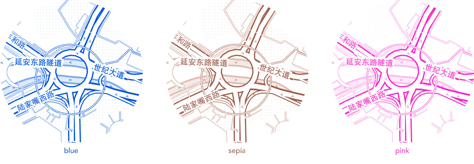 Mingzhu Roundabout in Pudong in one color themes in Refill