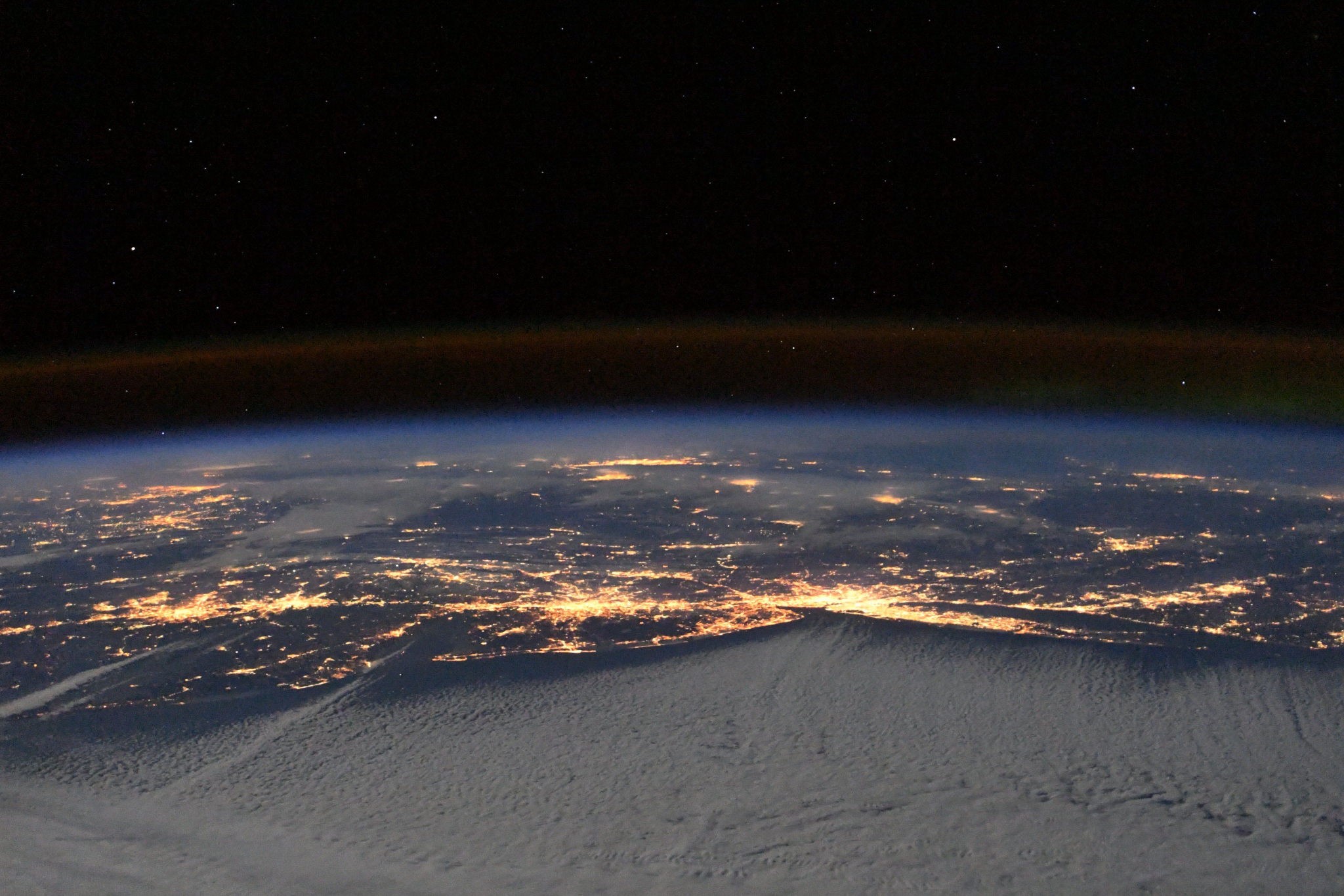 The east coast of the United States from the International Space Station