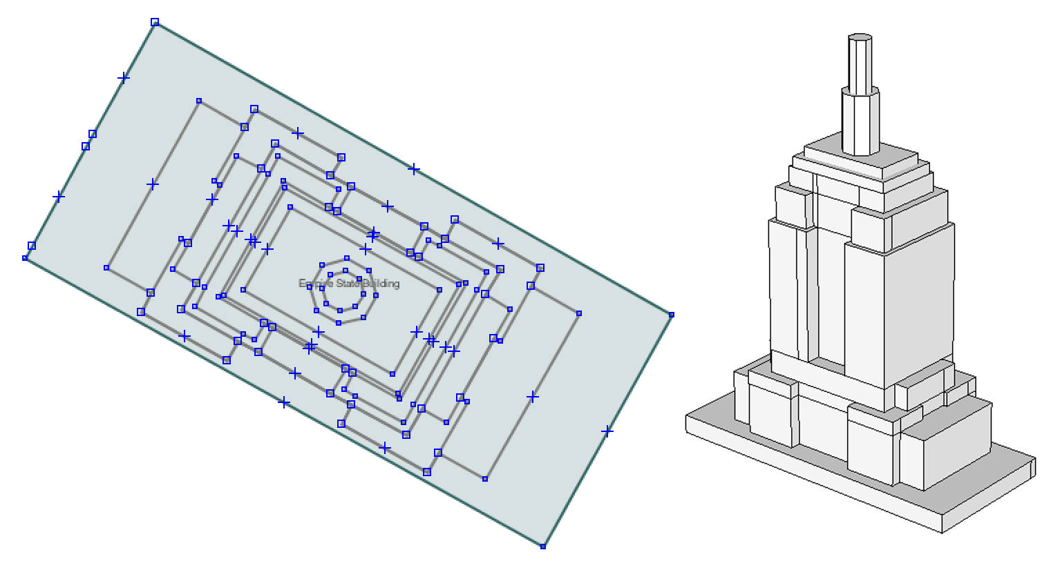 vector data of the Empire State Building