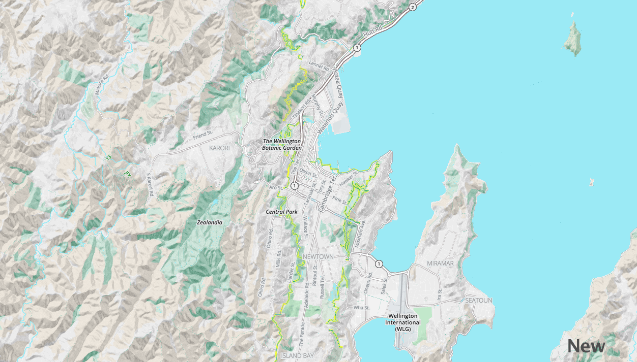 Comparison of old and new terrain data in New Zealand