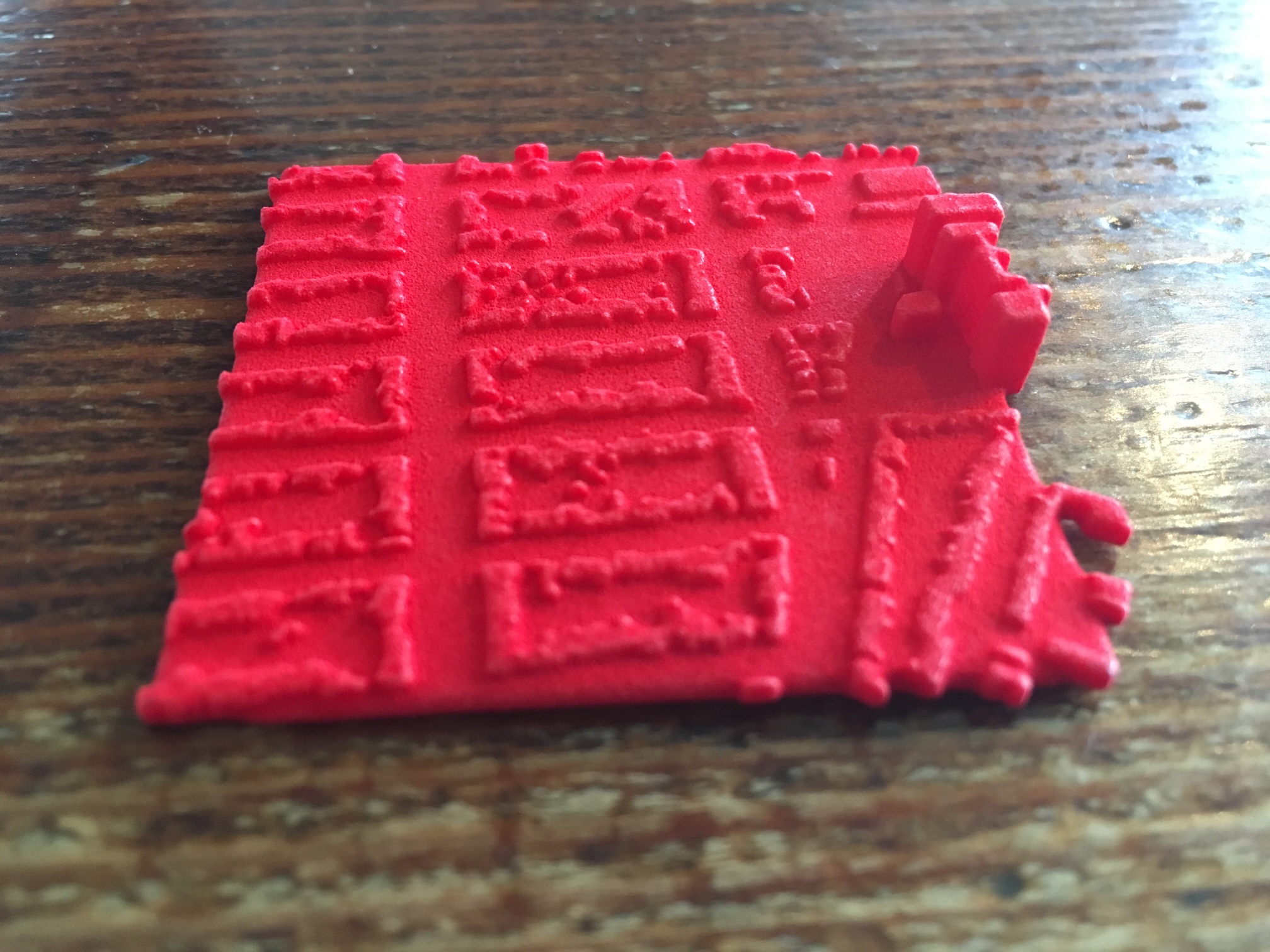 3D printed tile of La Lengua in San Francisco