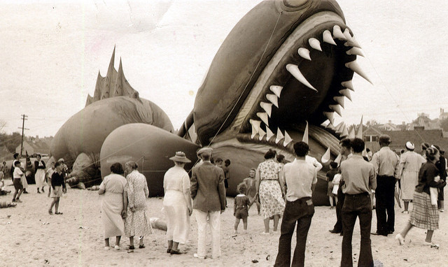 Postcard of the sea serpent, by The Nantucket Historical Association